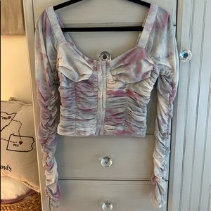 Free people corset up long sleeve top